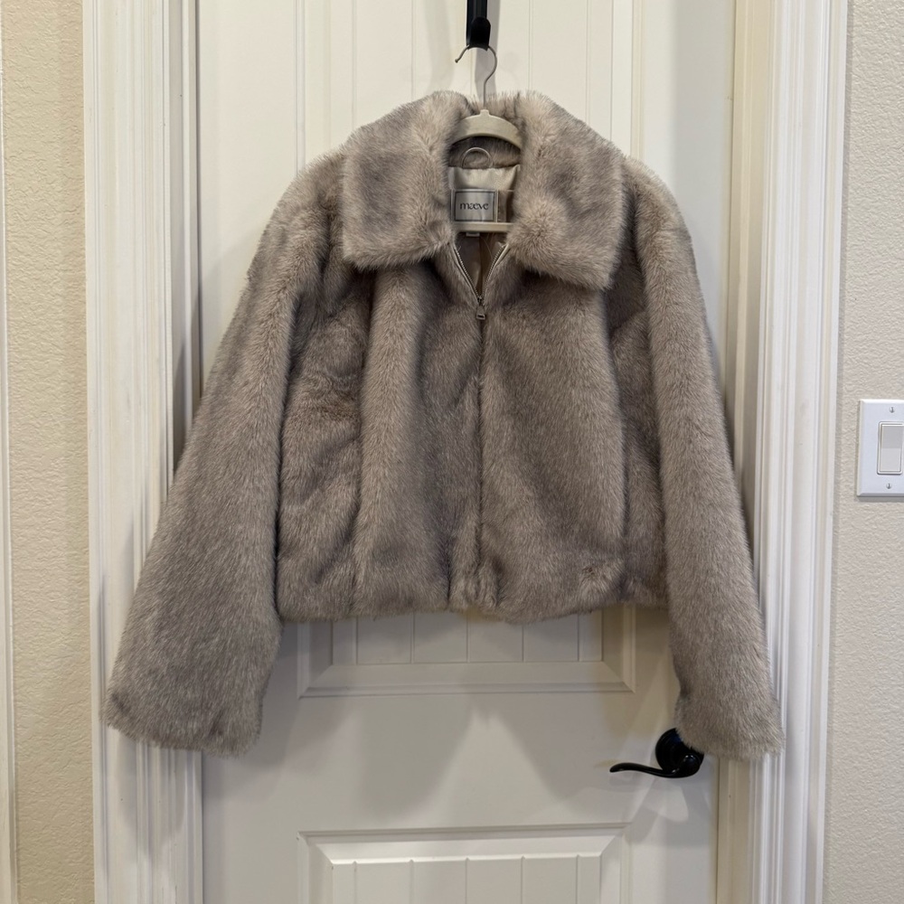 Maeve Cropped Faux-Fur Coat - Picture 6 of 9